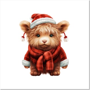 Christmas Baby Highland Cow #5 Posters and Art